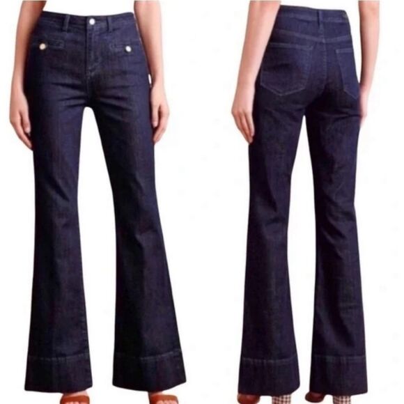 Pilcro and the Letterpress Superscript Wide-Leg High Waist Trouser Jeans Size 27 - Picture 1 of 13